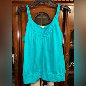 Gianni Bini Womens Blue Turquoise Braided Strap Cami Sleeveless Tank Top Blouse